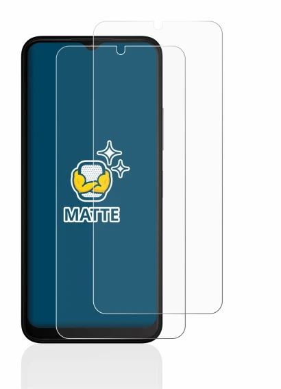 Image of the device Nokia C32 with a wide variety of screen protectors.