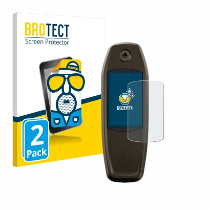 Front side of a product packaging with the brand logo BROTECT. Next to it is the device Specialized Mastermind TCU shown with 