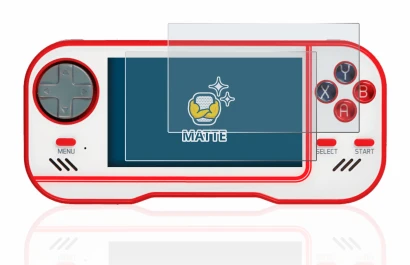Image of the device Blaze Evercade with a wide variety of screen protectors.