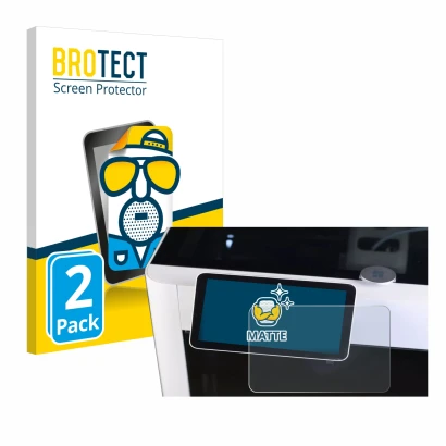Front side of a product packaging with the brand logo BROTECT. Next to it is the device Bambu Lab X1-Carbon 3D Printer shown w