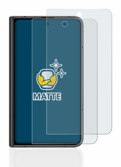Image of the device Google Pixel Fold (Outer display) with a wide variety of screen protectors.