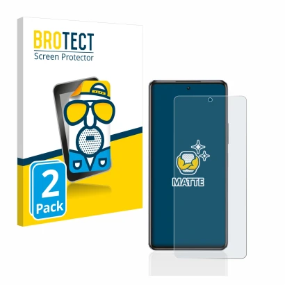 Front side of a product packaging with the brand logo BROTECT. Next to it is the device Infinix Note 30 5G shown with the corr