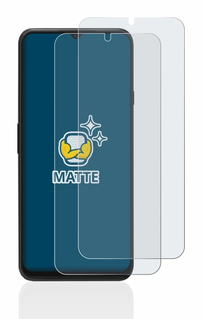 Image of the device Cubot P80 with a wide variety of screen protectors.