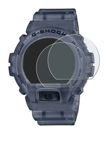 Image of the device Casio G-Shock DW-6900 with a wide variety of screen protectors.