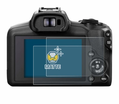 Image of the device Canon EOS R100 with a wide variety of screen protectors.