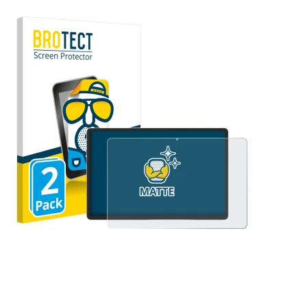 Front side of a product packaging with the brand logo BROTECT. Next to it is the device Samsung Galaxy Tab S9 Plus 5G shown wi