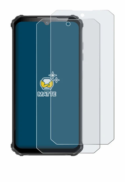 Image of the device Oukitel WP22 with a wide variety of screen protectors.