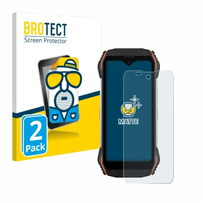 Front side of a product packaging with the brand logo BROTECT. Next to it is the device Blackview N6000 shown with the corresp