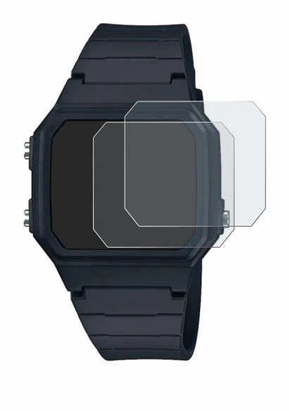 Image of the device Casio W-217H-1AVCF with a wide variety of screen protectors.