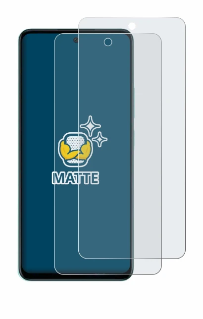 Image of the device Oppo A58 4G with a wide variety of screen protectors.