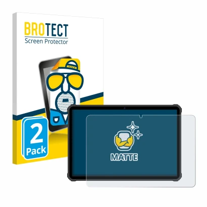Front side of a product packaging with the brand logo BROTECT. Next to it is the device Oukitel RT5 shown with the correspondi