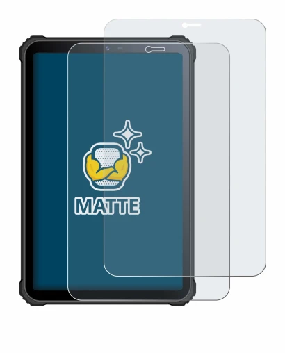 Image of the device Oukitel RT3 with a wide variety of screen protectors.