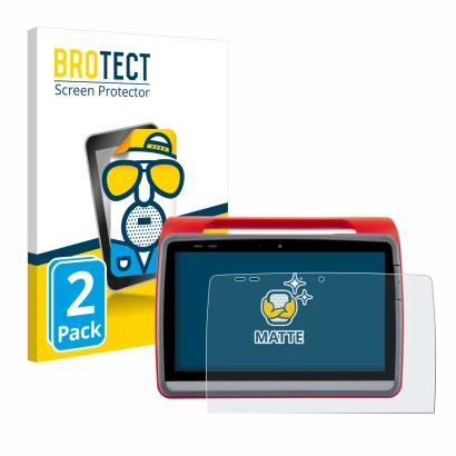 Front side of a product packaging with the brand logo BROTECT. Next to it is the device medDV NIDApad shown with the correspon