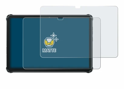 Image of the device Oukitel RT7 Titan with a wide variety of screen protectors.