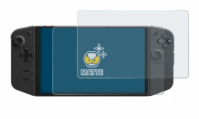 Image of the device Lenovo Legion Go with a wide variety of screen protectors.