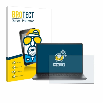 Front side of a product packaging with the brand logo BROTECT. Next to it is the device Dell Precision 5680 Workstation shown