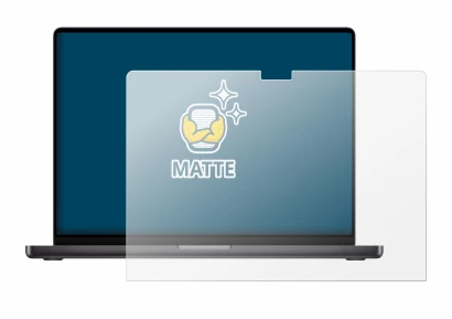 Image of the device Apple MacBook Pro 16" M3 2023 with a wide variety of screen protectors.