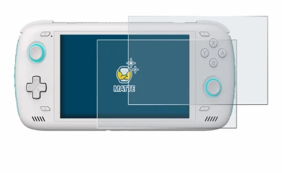 Image of the device AYN Odin 2 with a wide variety of screen protectors.
