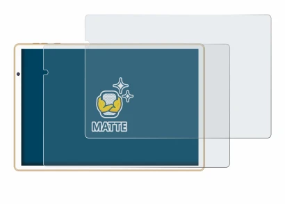 Image of the device Facetel Q3 with a wide variety of screen protectors.