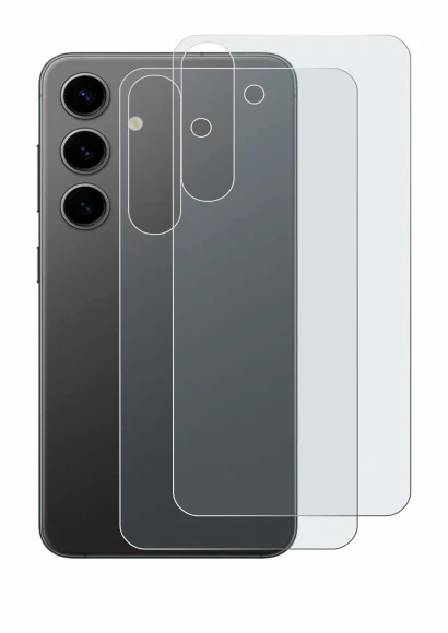 Image of the device Samsung Galaxy S24 Plus (Back) with a wide variety of screen protectors.