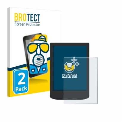 Front side of a product packaging with the brand logo BROTECT. Next to it is the device Vivlio Light shown with the correspond