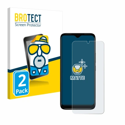 Front side of a product packaging with the brand logo BROTECT. Next to it is the device Nokia C12 shown with the corresponding