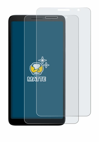 Image of the device TCL 501 with a wide variety of screen protectors.