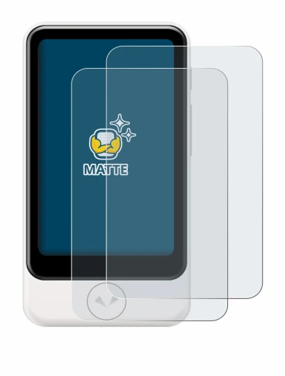 Image of the device Pocketalk Plus with a wide variety of screen protectors.