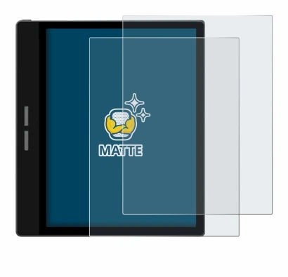 Image of the device Bigme B751C with a wide variety of screen protectors.