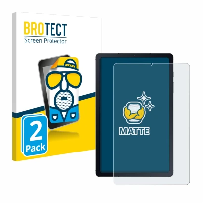 Front side of a product packaging with the brand logo BROTECT. Next to it is the device Samsung Galaxy Tab S6 Lite WiFi 2024 s