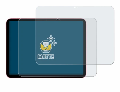 Image of the device Apple iPad 10.9" 2022 (10th Gen.) with a wide variety of screen protectors.