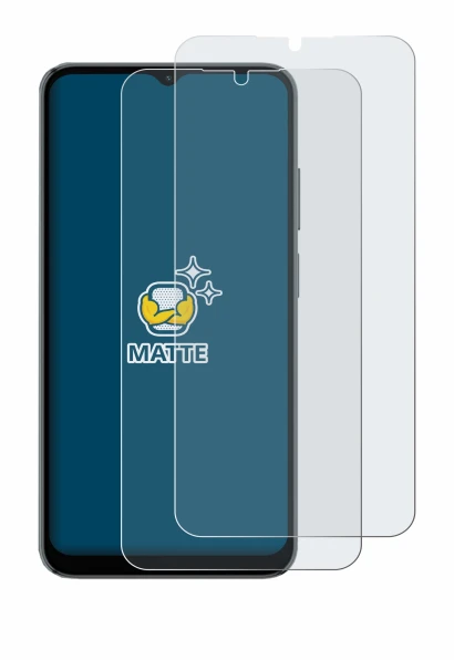 Image of the device Blackview A52 Pro with a wide variety of screen protectors.