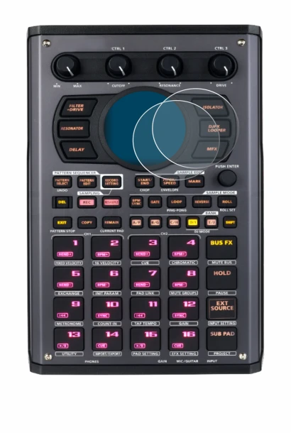 Image of the device Roland SP-404MKII with a wide variety of screen protectors.