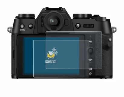 Image of the device Fujifilm X-T50 with a wide variety of screen protectors.