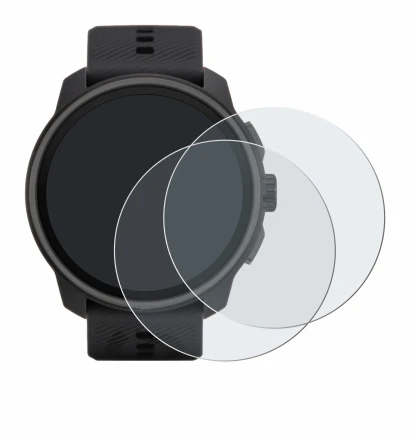 Image of the device Suunto Race S with a wide variety of screen protectors.