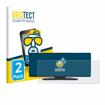 Front side of a product packaging with the brand logo BROTECT. Next to it is the device Carpuride W903 9.3" shown with the cor