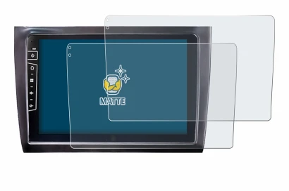 Image of the device Dynavin D9-DF56 9" with a wide variety of screen protectors.
