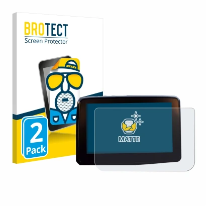 Front side of a product packaging with the brand logo BROTECT. Next to it is the device Mazda 2 BJ 2024 shown with the corresp