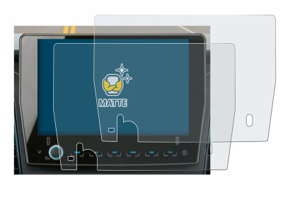 Image of the device Xzent F-285 with a wide variety of screen protectors.