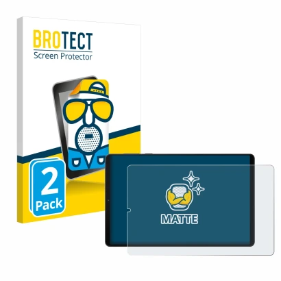 Front side of a product packaging with the brand logo BROTECT. Next to it is the device Lenovo Legion Y700 (2024) shown with t