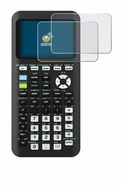 Image of the device Texas Instruments TI-84 Plus CE-T Python with a wide variety of screen protectors.