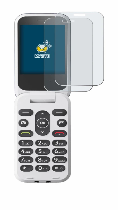 Image of the device Doro 2820 with a wide variety of screen protectors.
