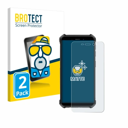 Front side of a product packaging with the brand logo BROTECT. Next to it is the device Ulefone Armor X12 shown with the corre
