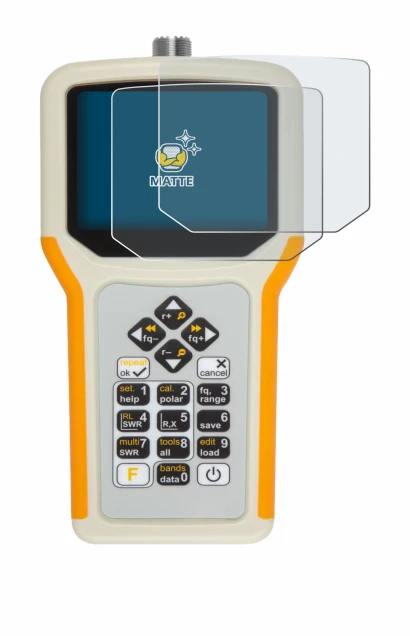 Image of the device RigExpert AA-55 Zoom with a wide variety of screen protectors.