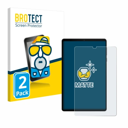 Front side of a product packaging with the brand logo BROTECT. Next to it is the device Lenovo Legion Tab Gen 3 shown with the
