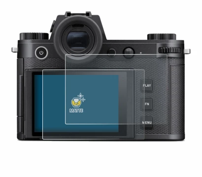 Image of the device Leica SL3-S with a wide variety of screen protectors.