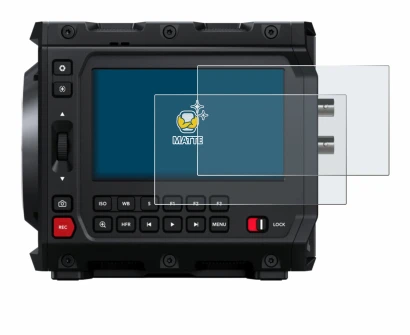 Image of the device Blackmagic Design Pyxis 6K 4" with a wide variety of screen protectors.