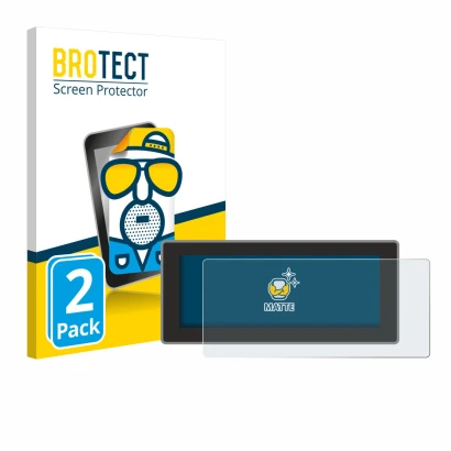 Front side of a product packaging with the brand logo BROTECT. Next to it is the device Hyundai Inster Xclass (2025) shown wit