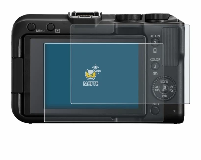 Image of the device Canon EOS R50 V with a wide variety of screen protectors.