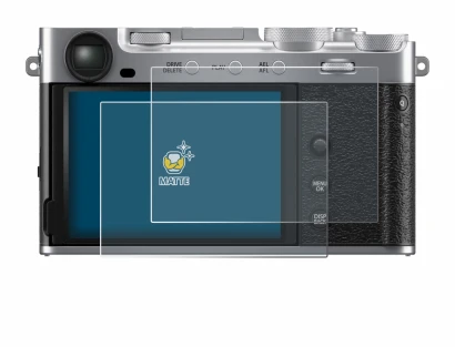 Image of the device Fujifilm X-E5 with a wide variety of screen protectors.